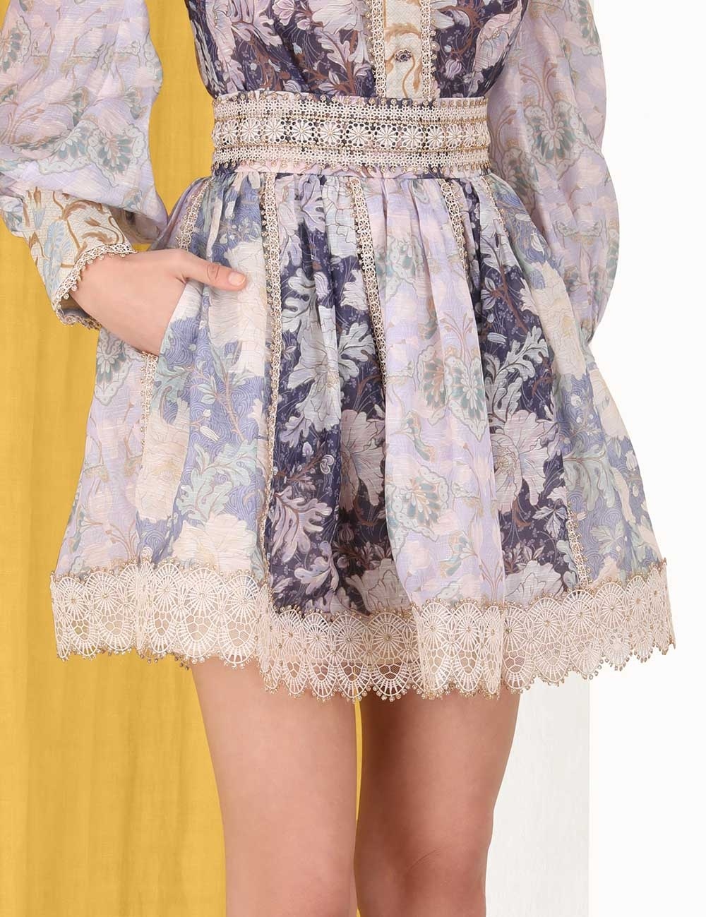 CELESTIAL LACE PANELLED SKIRT - 5