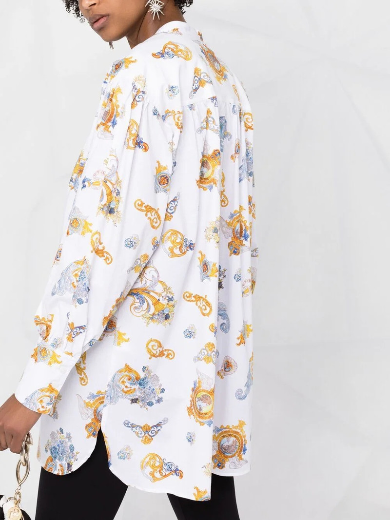 Barocco-print lace-up shirt 3