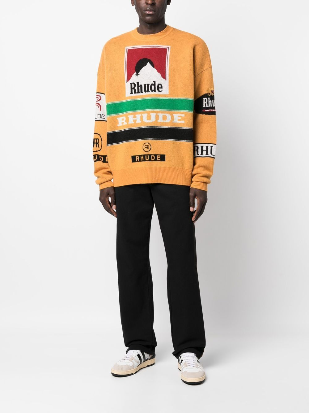 intarsia-knit crew neck jumper - 2