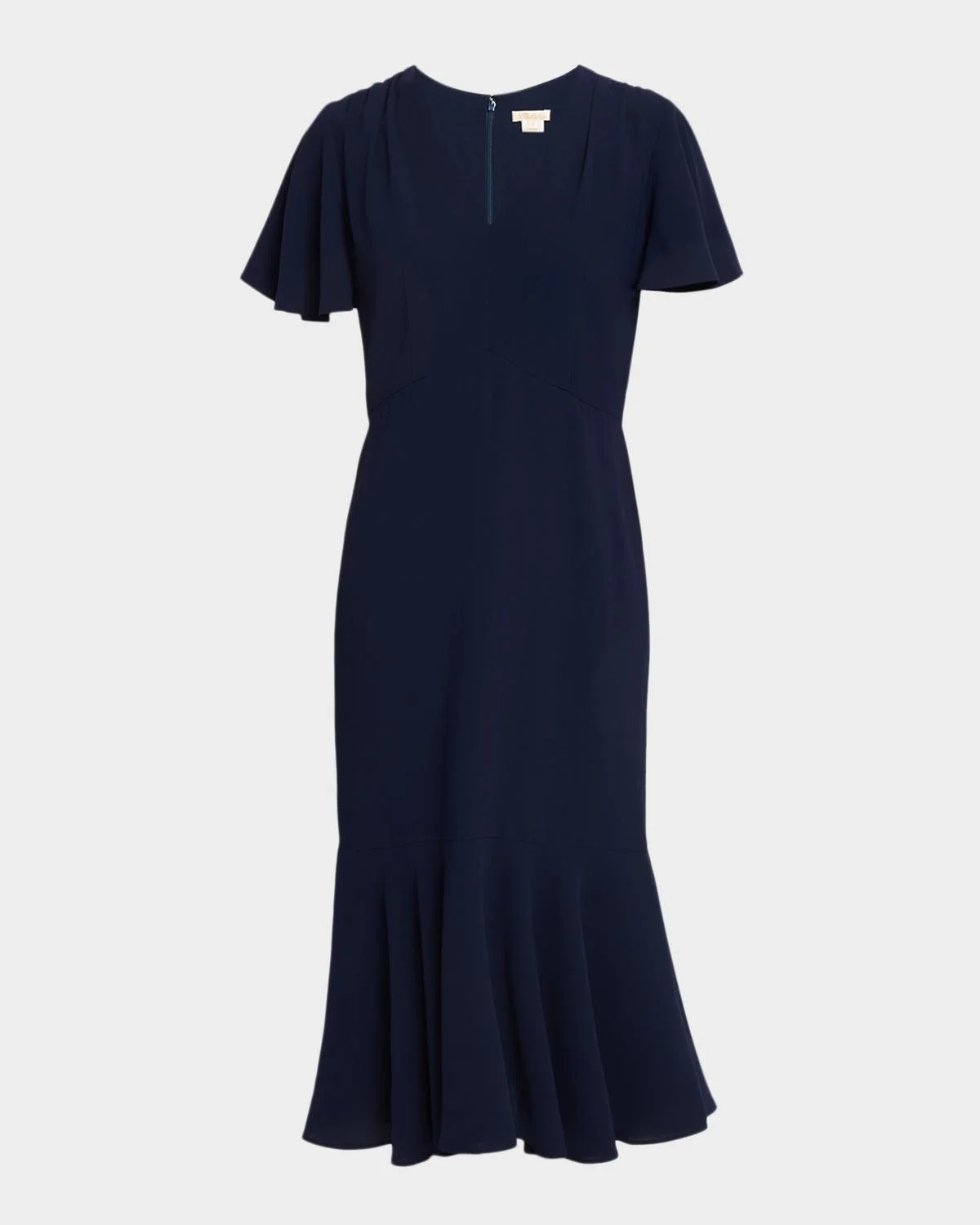 Lorrie Flounce Crepe Midi Dress - 1