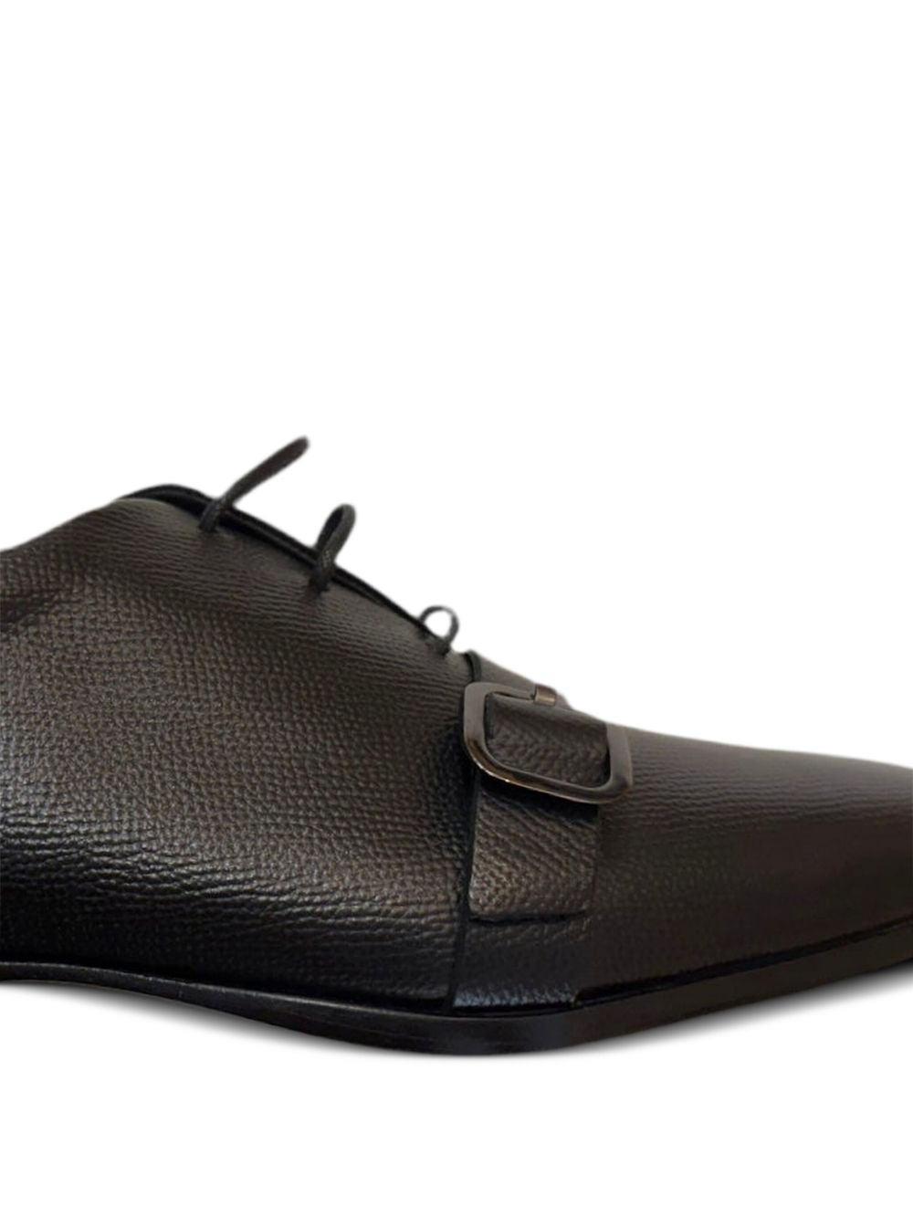 leather buckle-strap oxford shoes - 2
