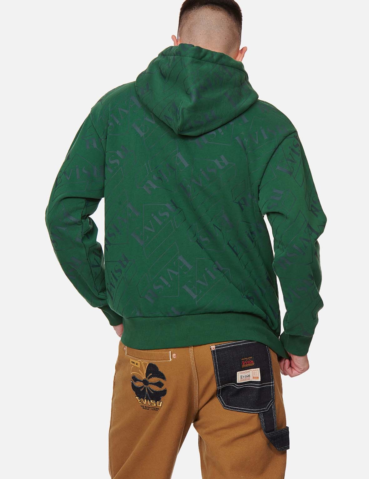 ALLOVER LOGO PRINT HOODED SWEATSHIRT - 4