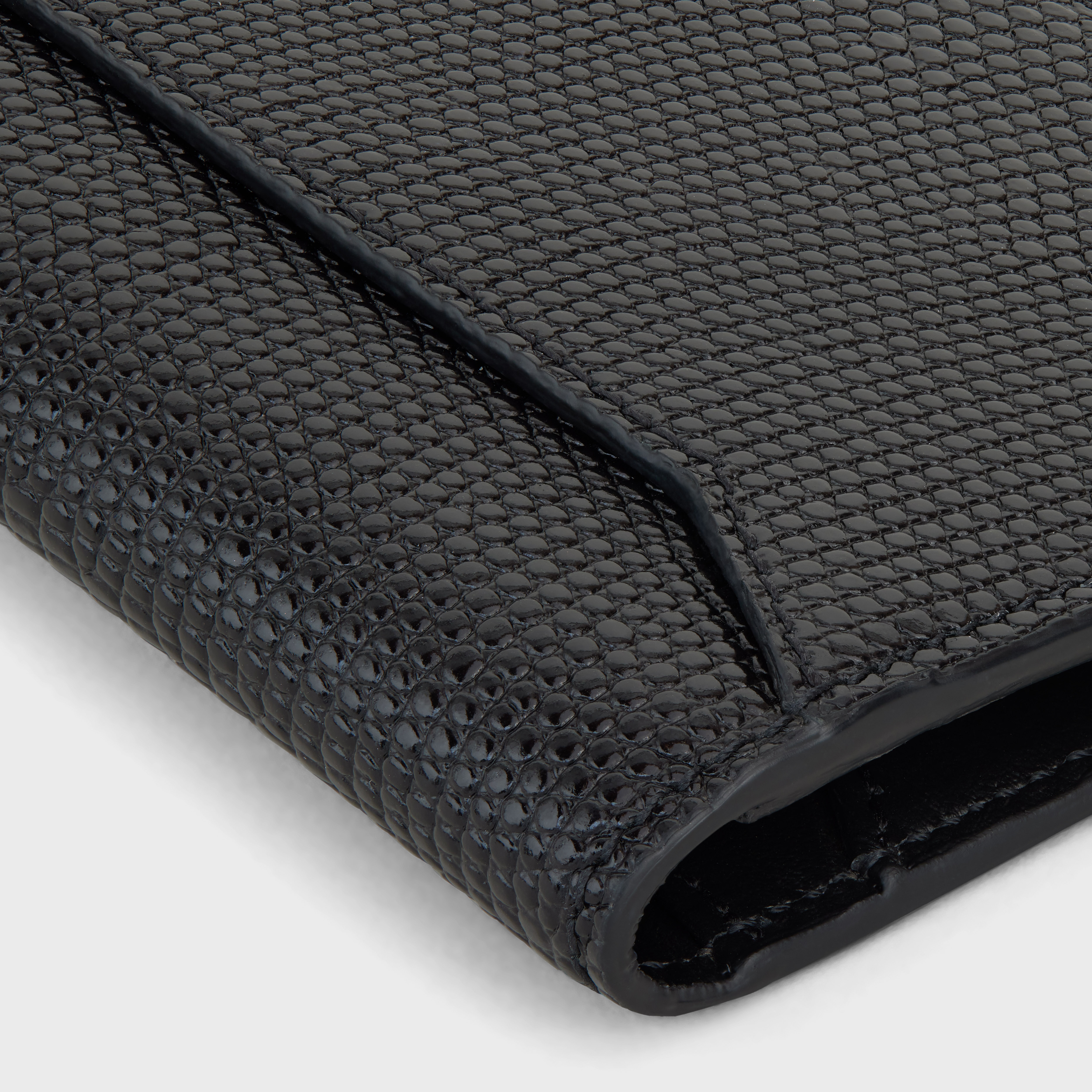 VERTICAL CARD HOLDER in LIZARD EMBOSSED CALFSKIN - 5