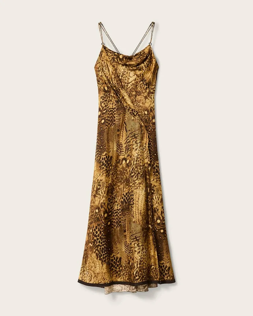CLAIRE LEOPARD PRINT MAXI DRESS - 1