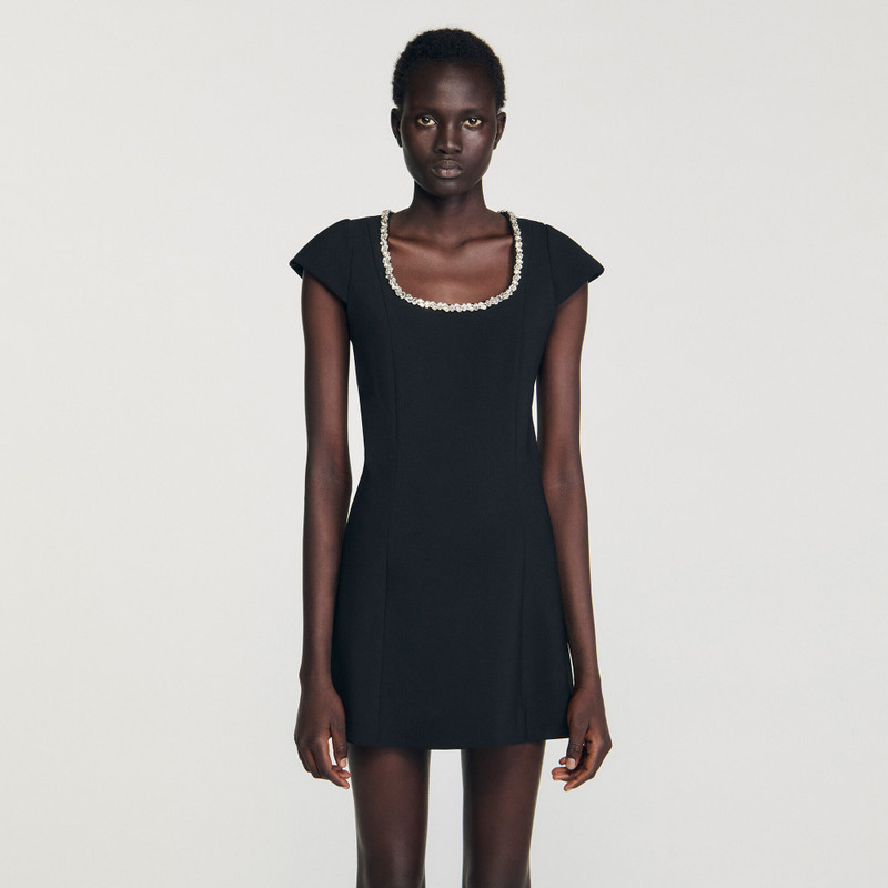 MINI DRESS WITH RHINESTONE COLLAR 5