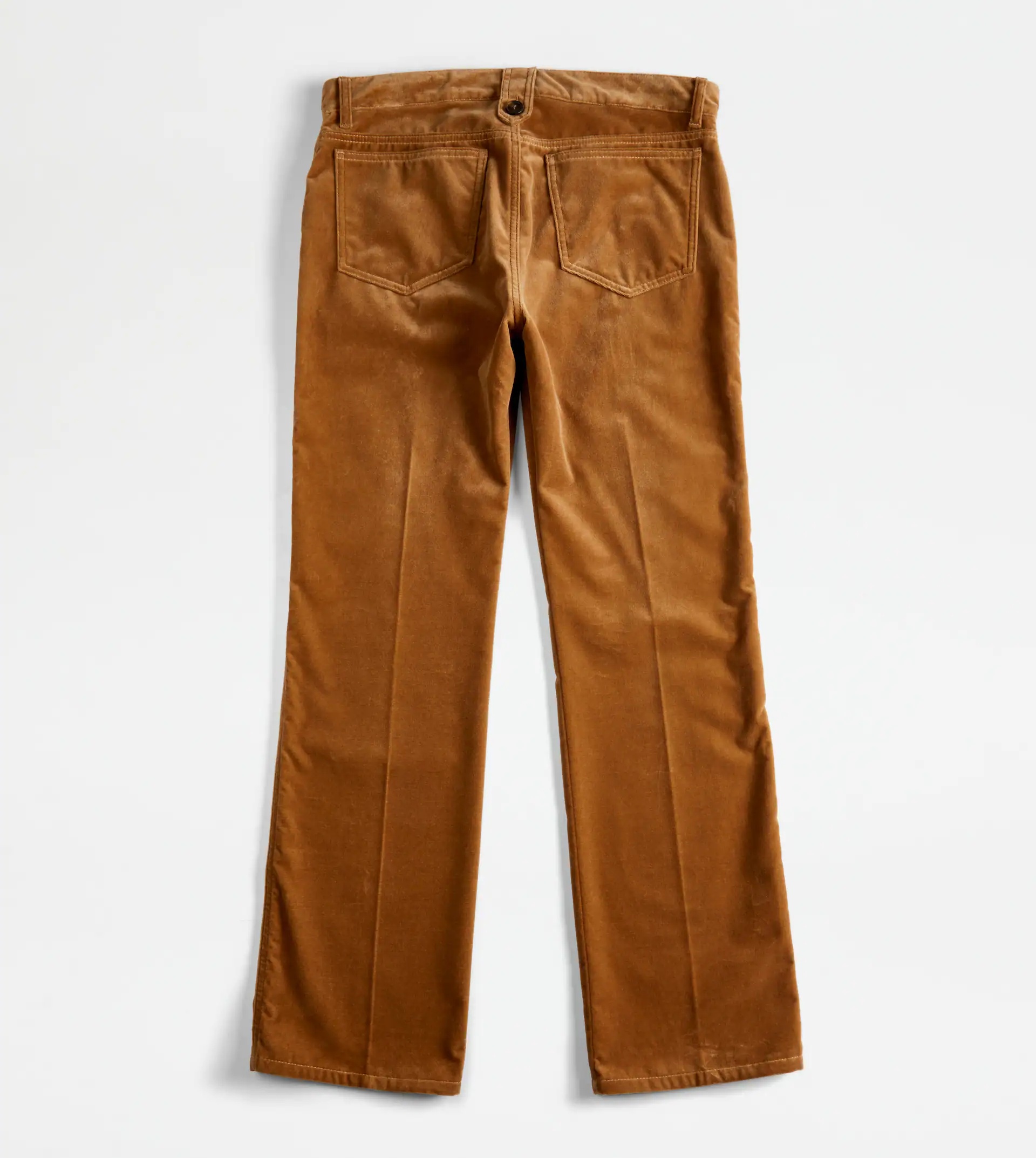 TOD'S 5 POCKET TROUSERS IN VELVET - BEIGE - 8