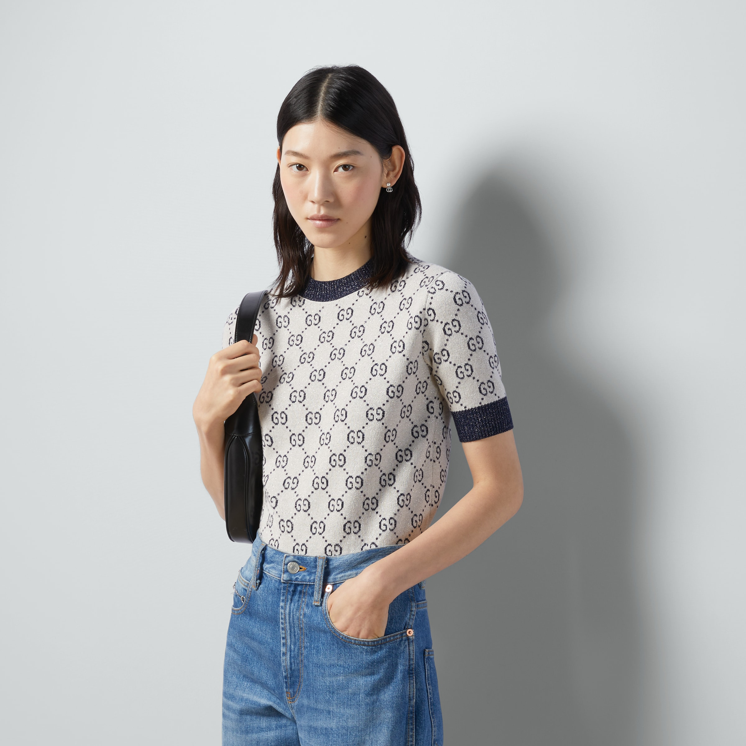 GG lamé jacquard top - 5