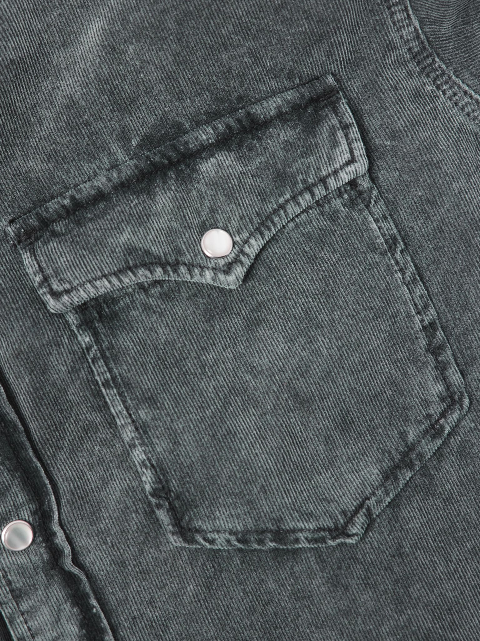 Vasco Cotton-Corduroy Shirt Black - 6