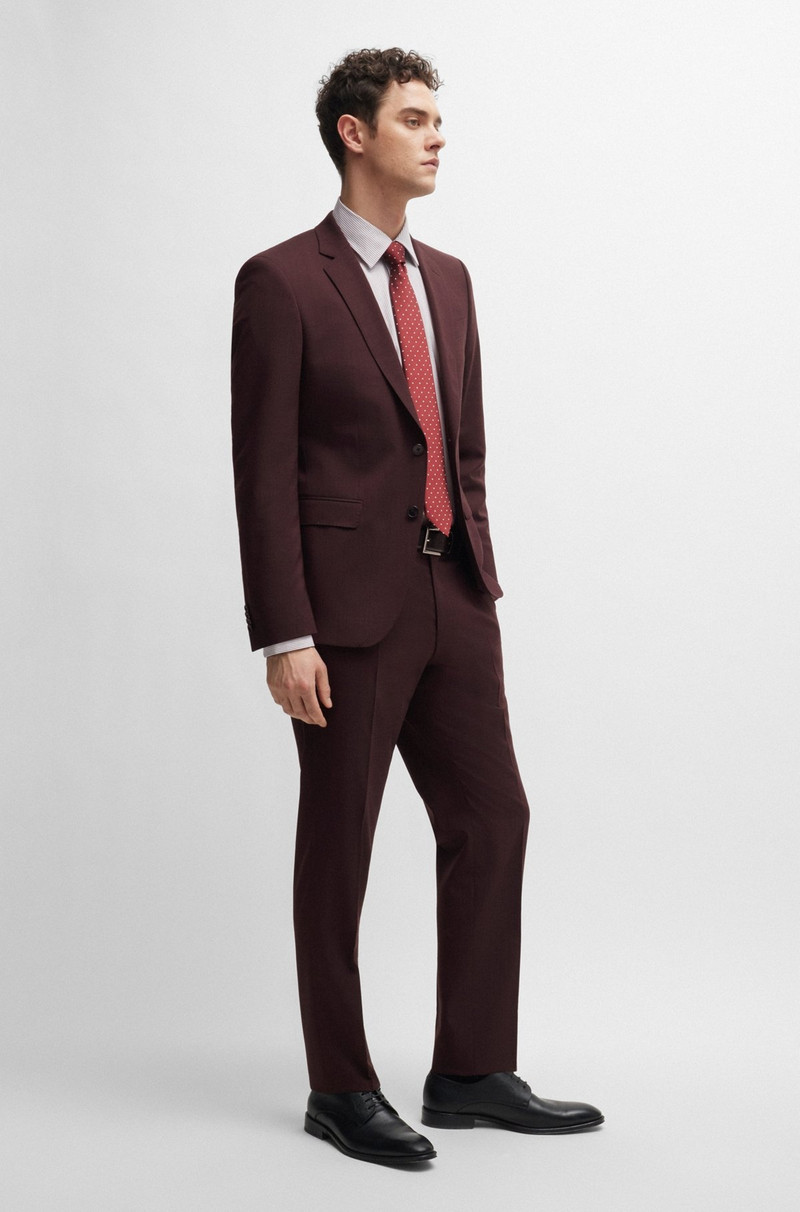 BOSS SLIM-FIT SUIT IN PATTERNED STRETCH CLOTH outlook