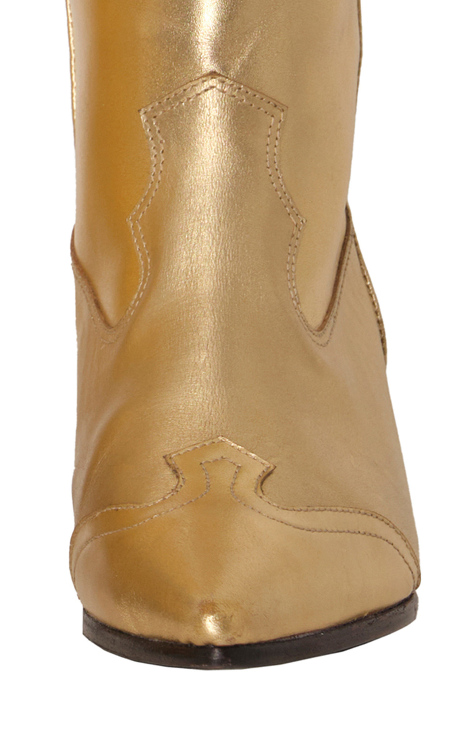 Composed Of Love Metallic Leather Boots gold - 10