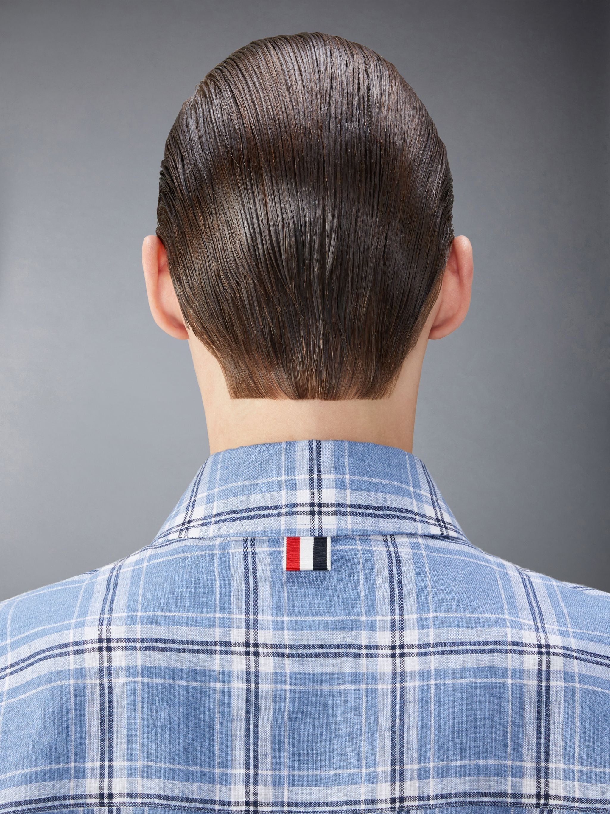 RWB stripe checked linen shirt - 5