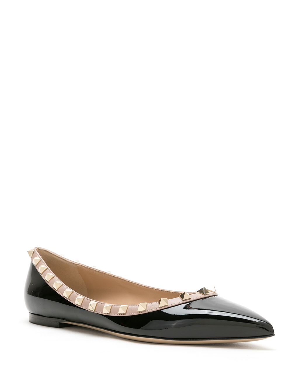 Rockstud slip-on ballerina shoes - 2