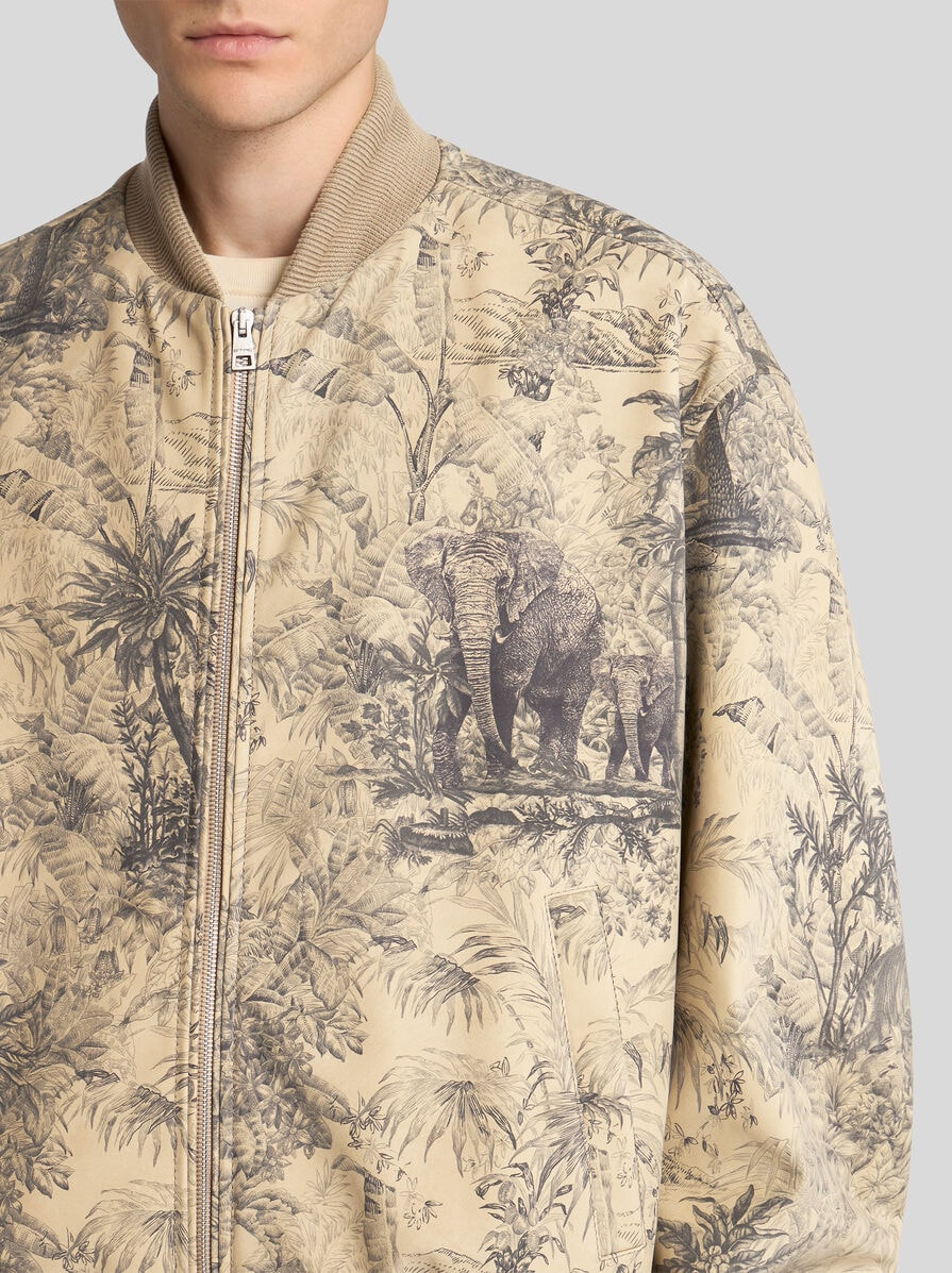PRINTED LEATHER BOMBER JACKET - 2