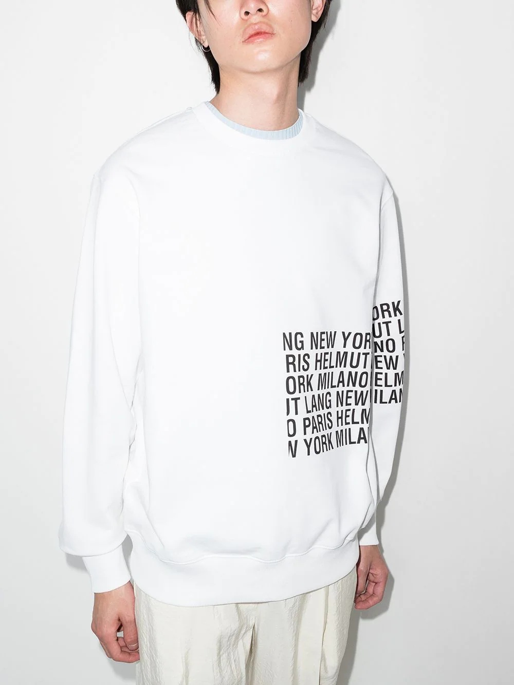 Box-logo cotton sweatshirt - 2