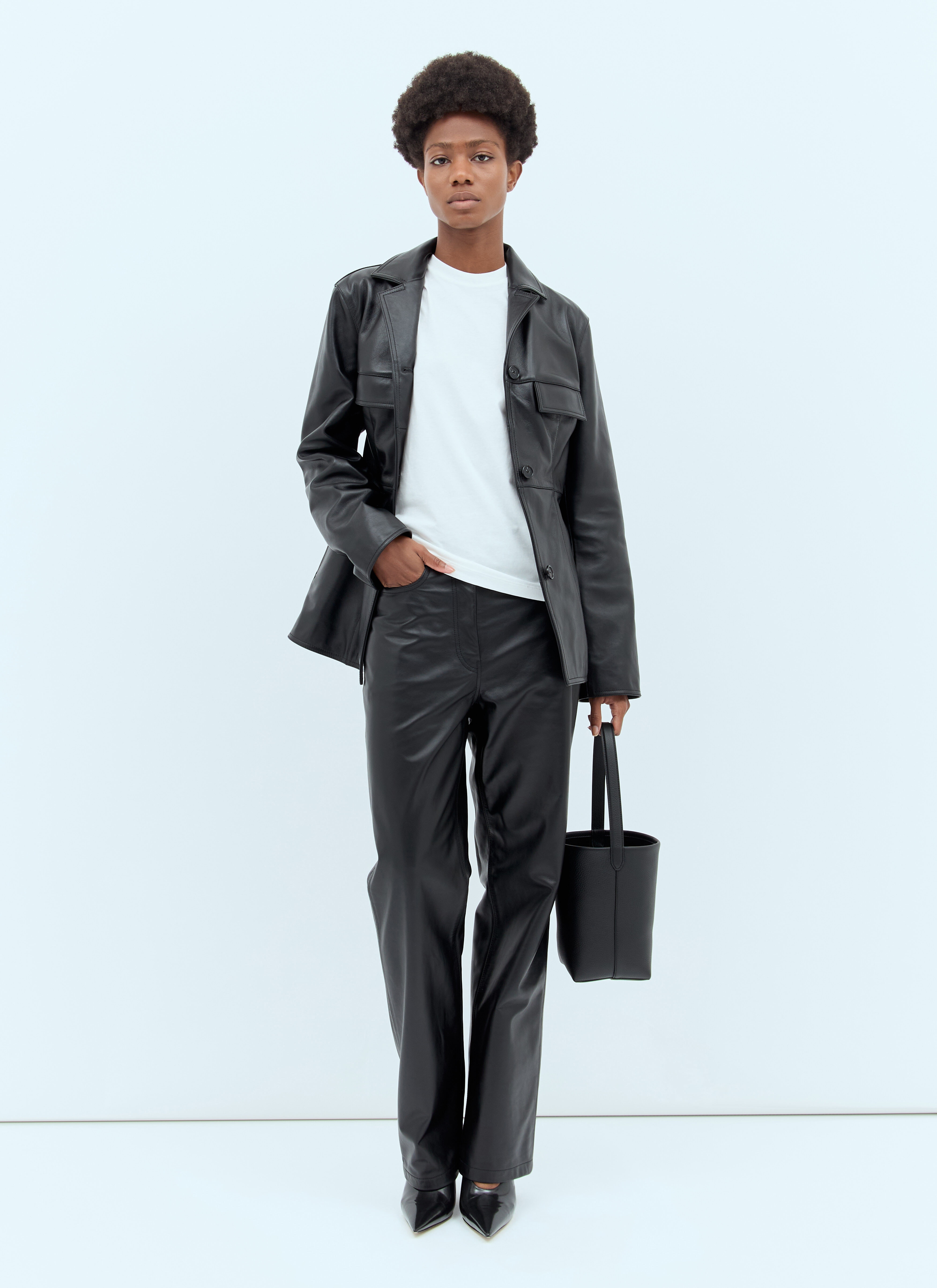 Totême Straight Leather Pants | lncc | REVERSIBLE