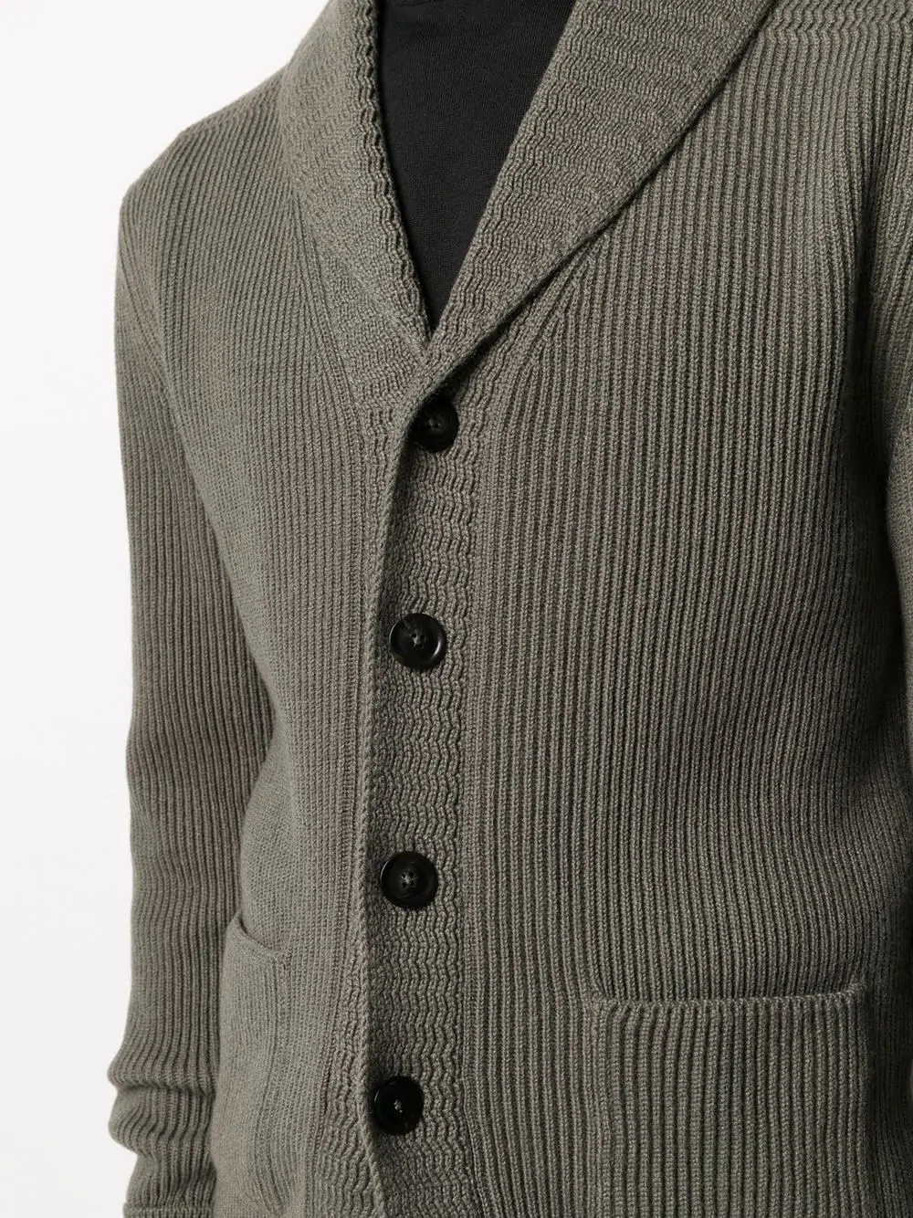 shawl-laped cashmere cardigan - 5