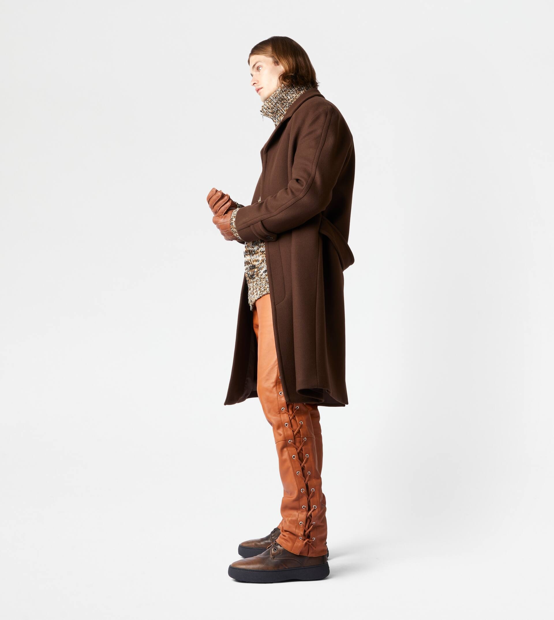 TOD'S COAT OVER - BROWN - 4