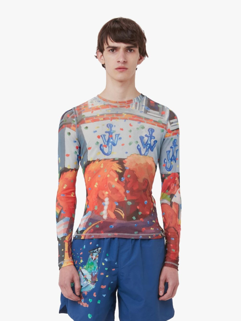 JW Anderson SHEER LONG SLEEVE TOP - PRIDE CAPSULE outlook