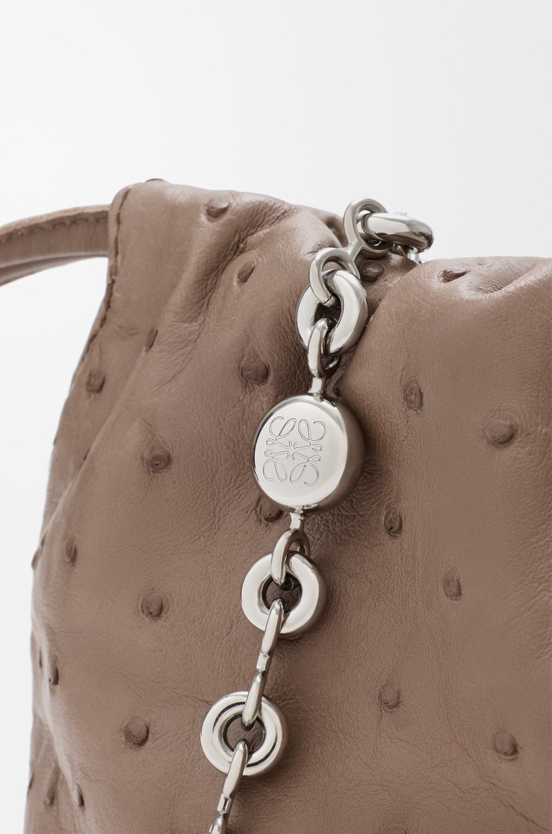 Mini Flamenco purse in ostrich 8