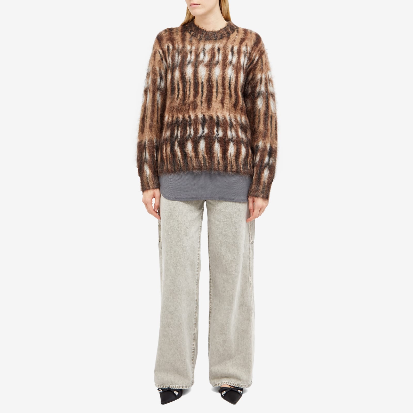 Acne Studios - Brushed jacquard jumper - Brown/multi