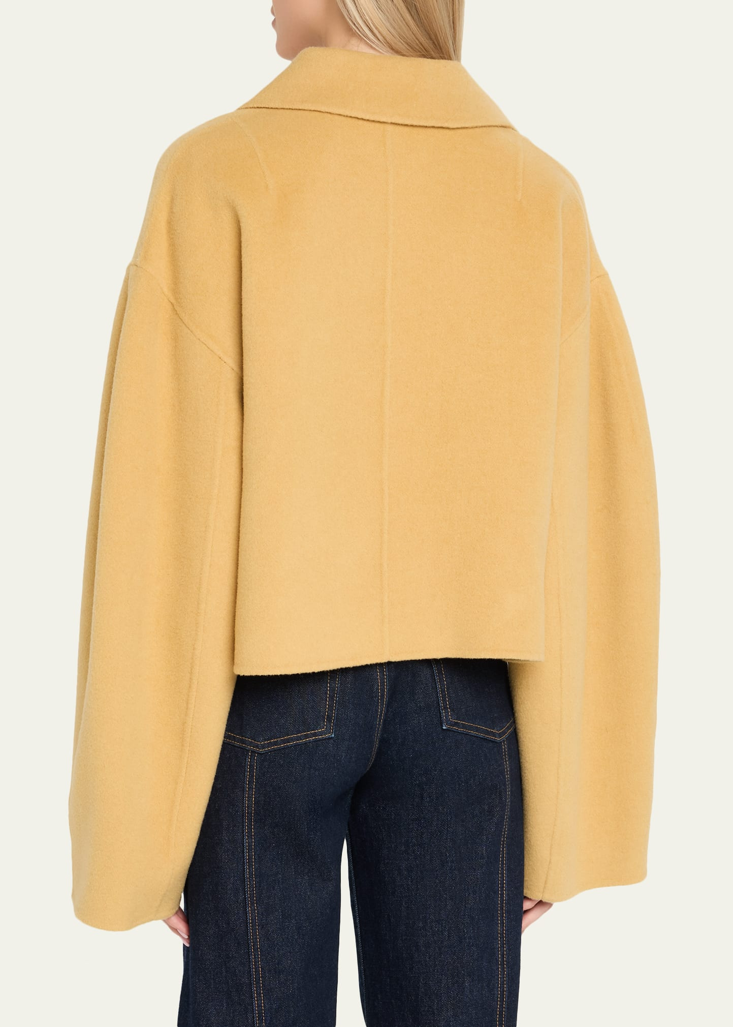 Marta Cropped Double-Faced Wool Coat - 3