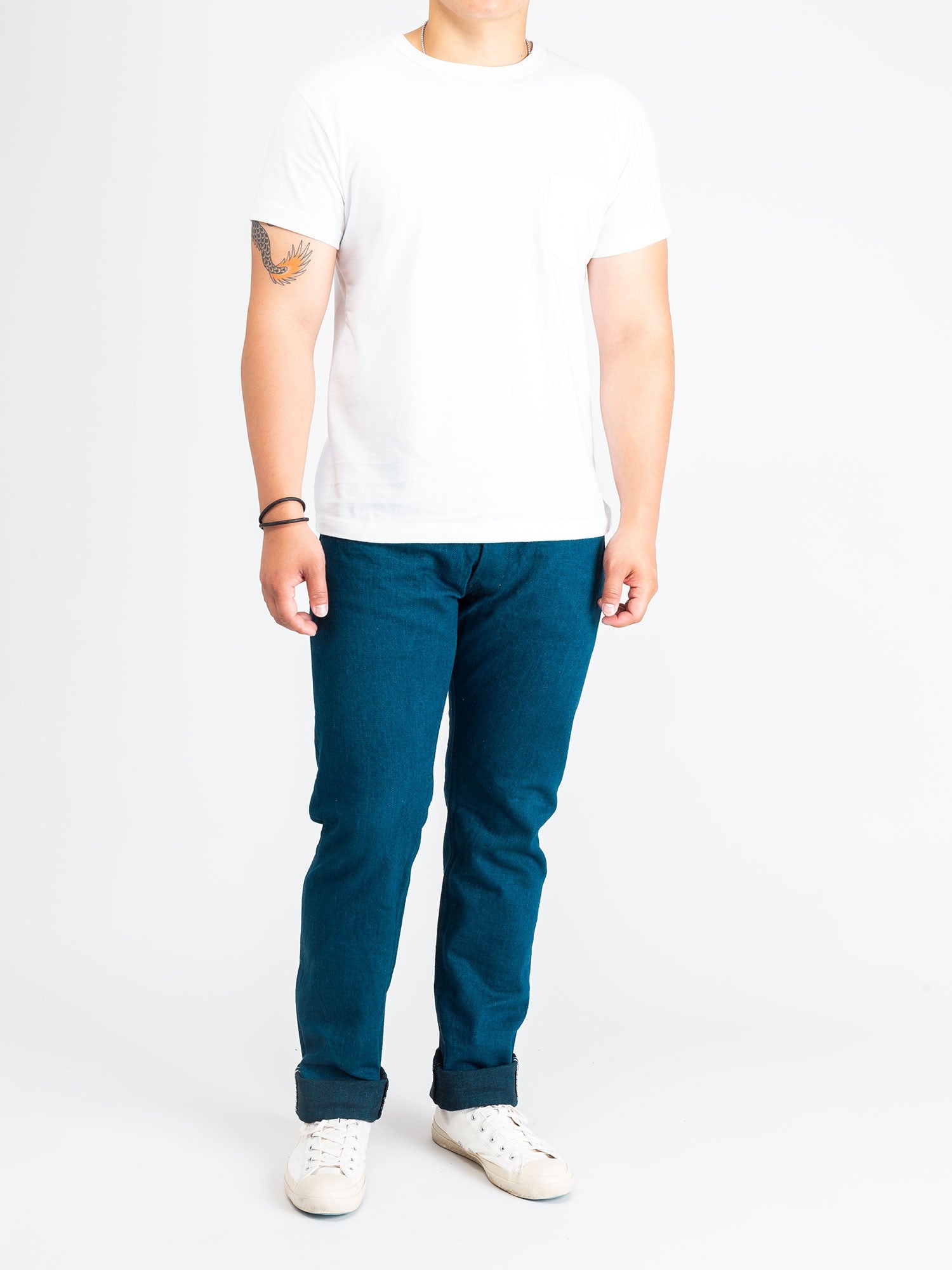 PBO-002-013 "Asagi" 16.5oz Rinsed Selvedge Denim - Slim Tapered Fit - 12