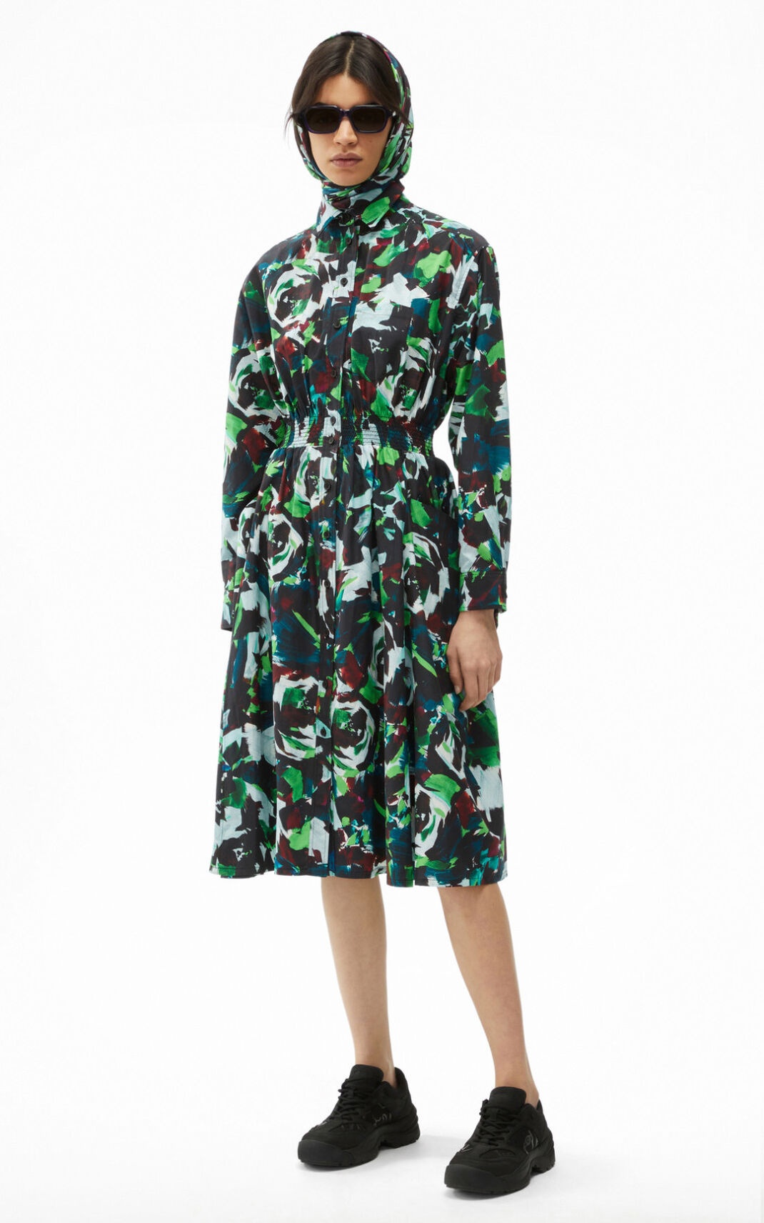 'Archive Floral' shirt dress - 2