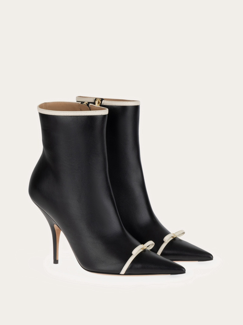 Pointed ankle boot with mini bow detail 2