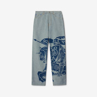 人気【Burberry】EKD コットンデニムジーンズ Burberry EKD ジーンズ | ブルー | FARFETCH JP