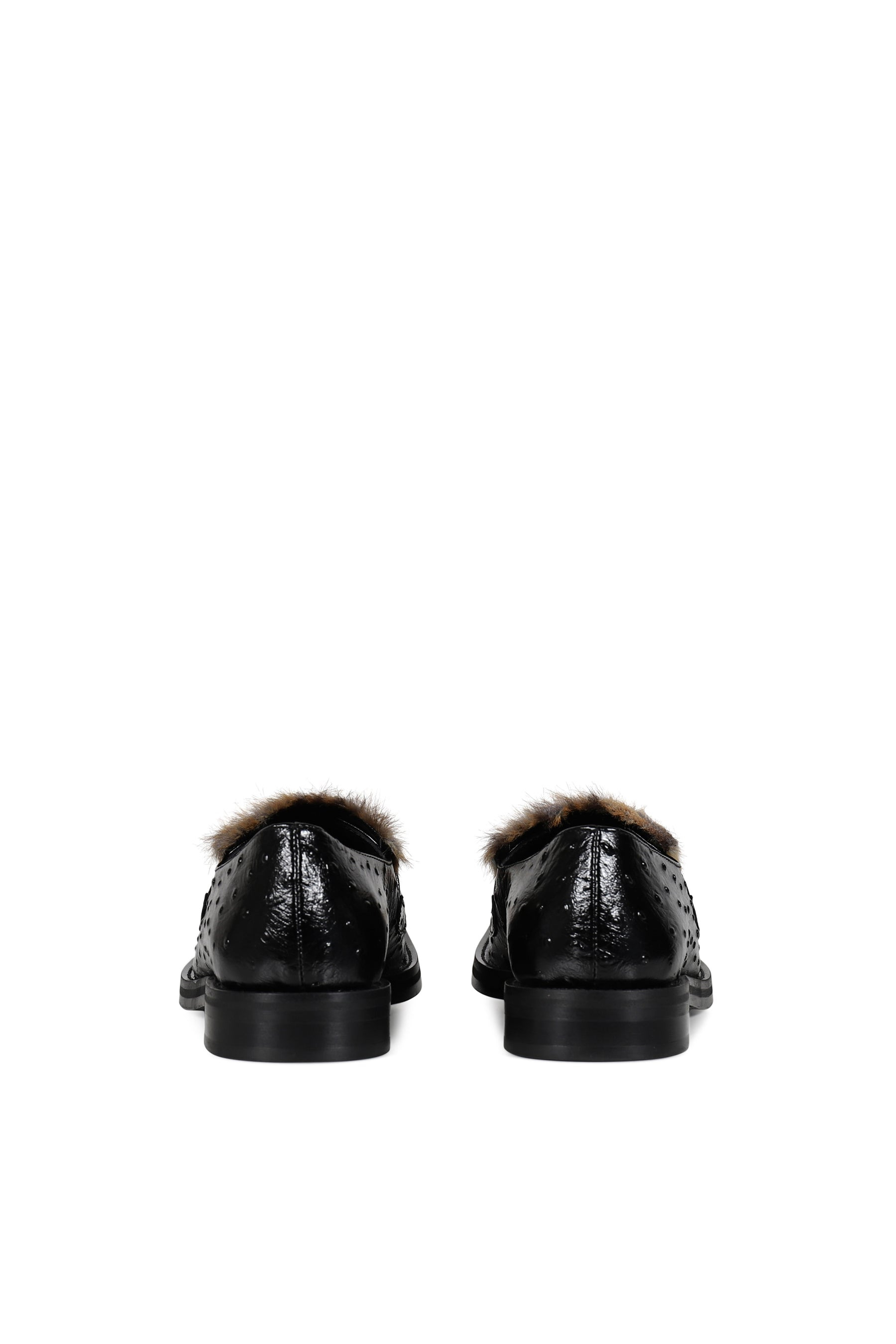 CHAMPAGNE CAP SQUARE TOE LOAFER / BLK - 4