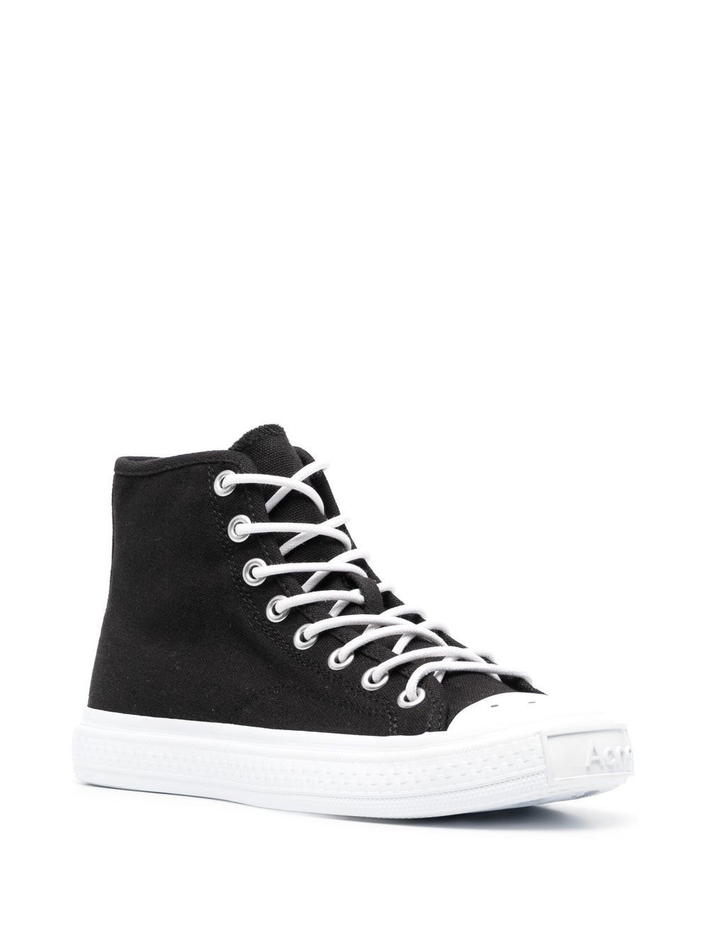 contrasting toe-cap lace-up sneakers - 2