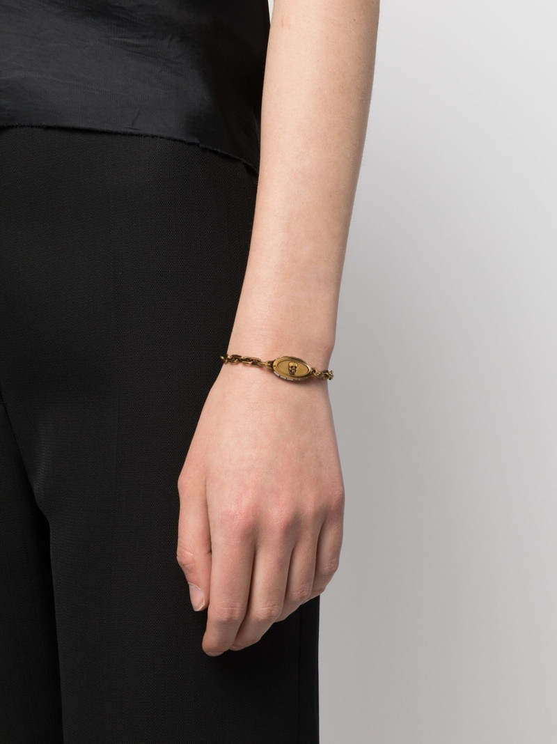 Alexander McQueen skull-detail chain-link bracelet outlook