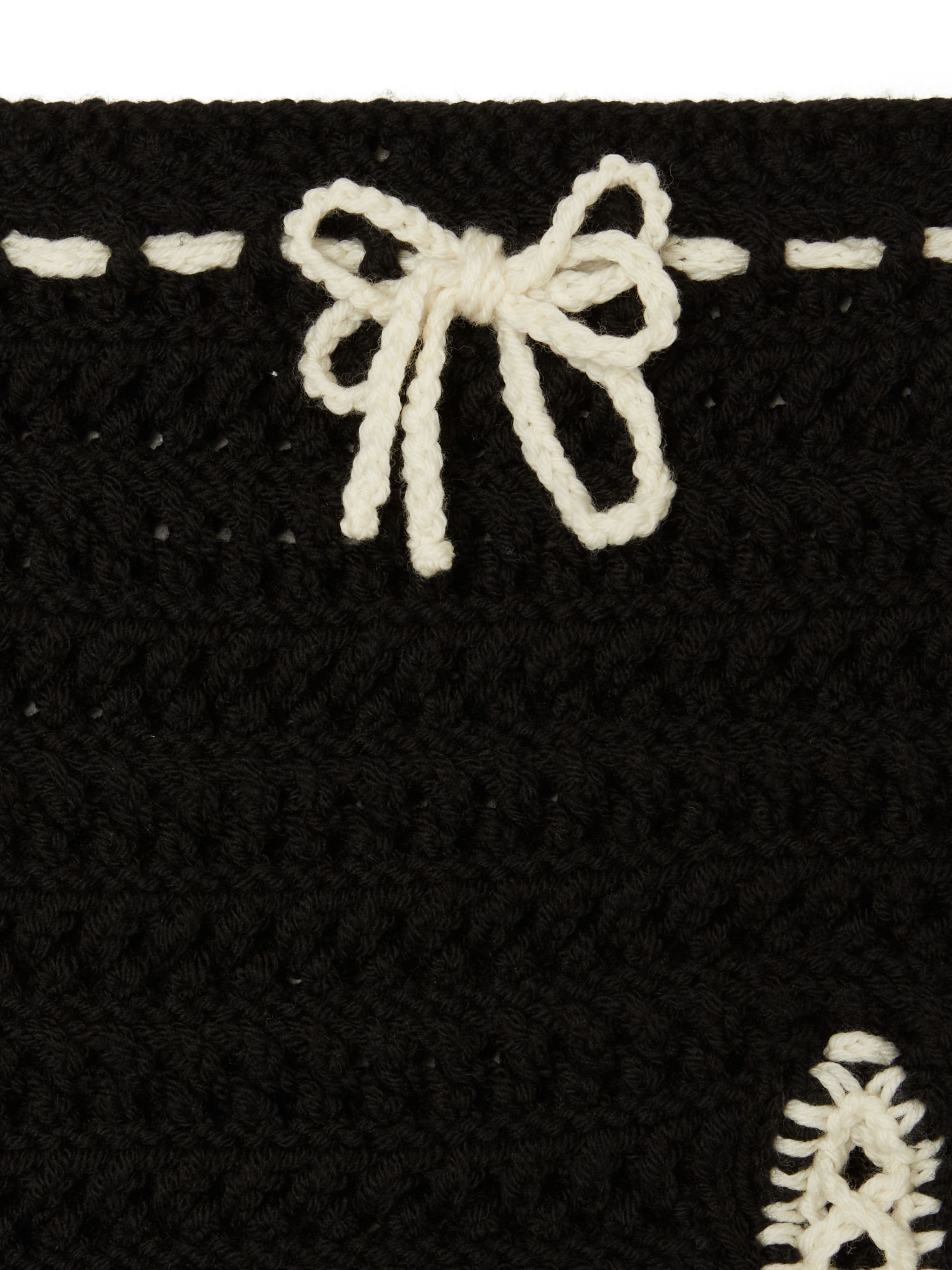 B & W Crochet Mini Skirt - 7
