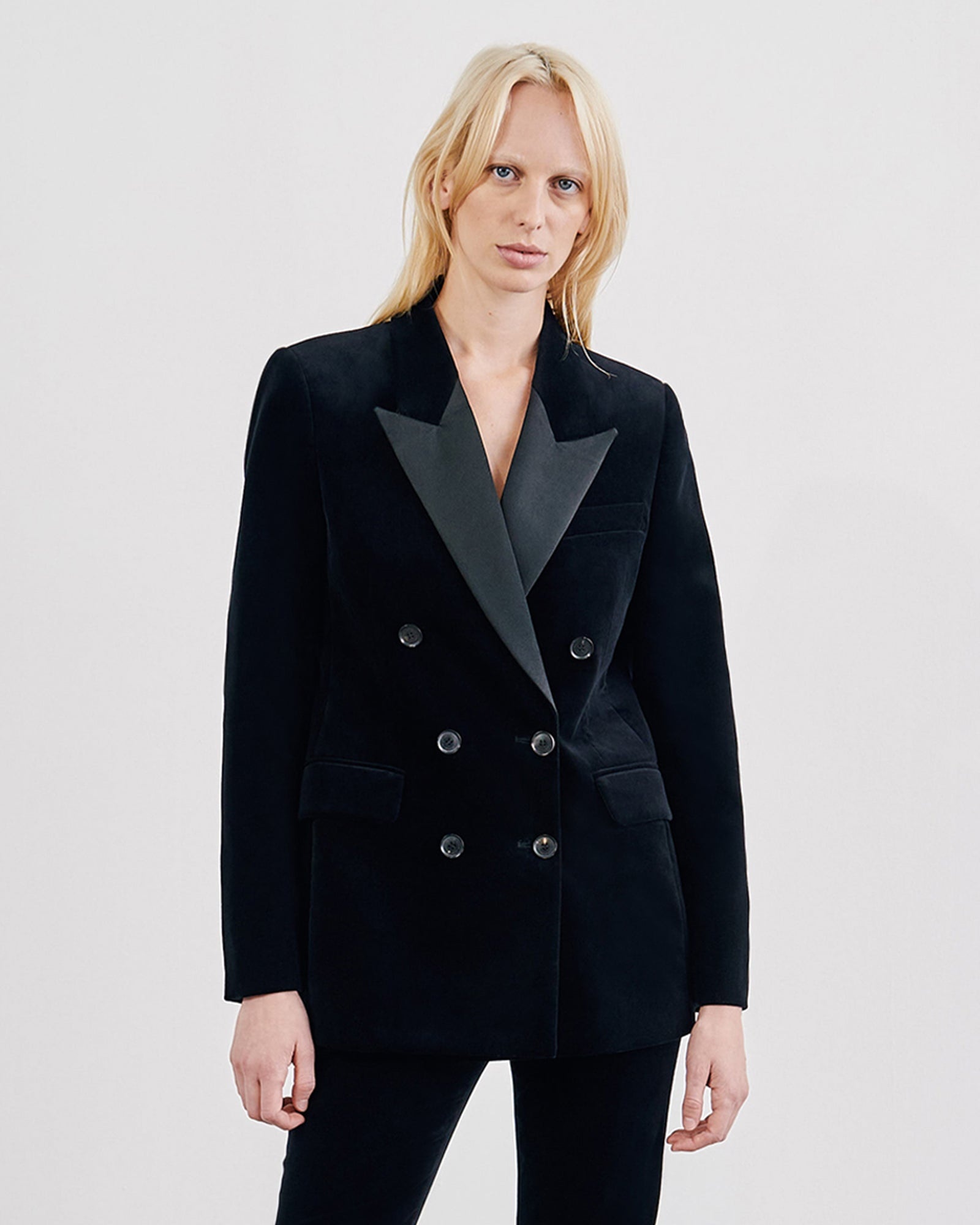 VALENTINE VELVET TUXEDO JACKET - 2