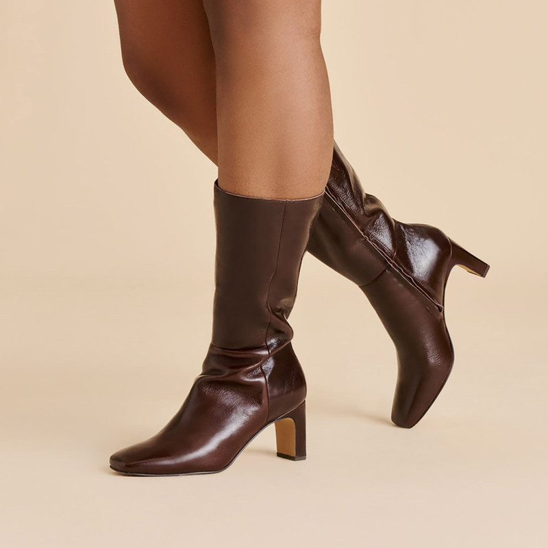 RIGGS WIDE CALF BOOTS CHOCOLATE LEATHER 4