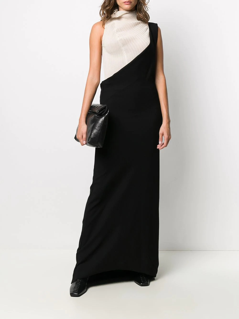 one-shoulder shift gown - 2