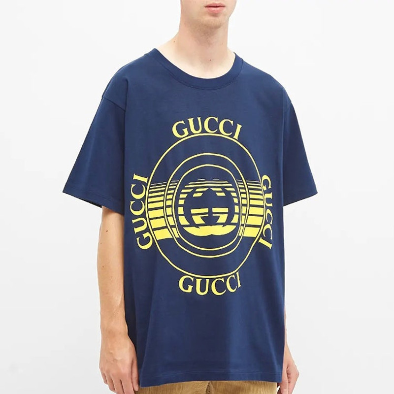 GUCCI Gucci disk print oversize T-shirt outlook