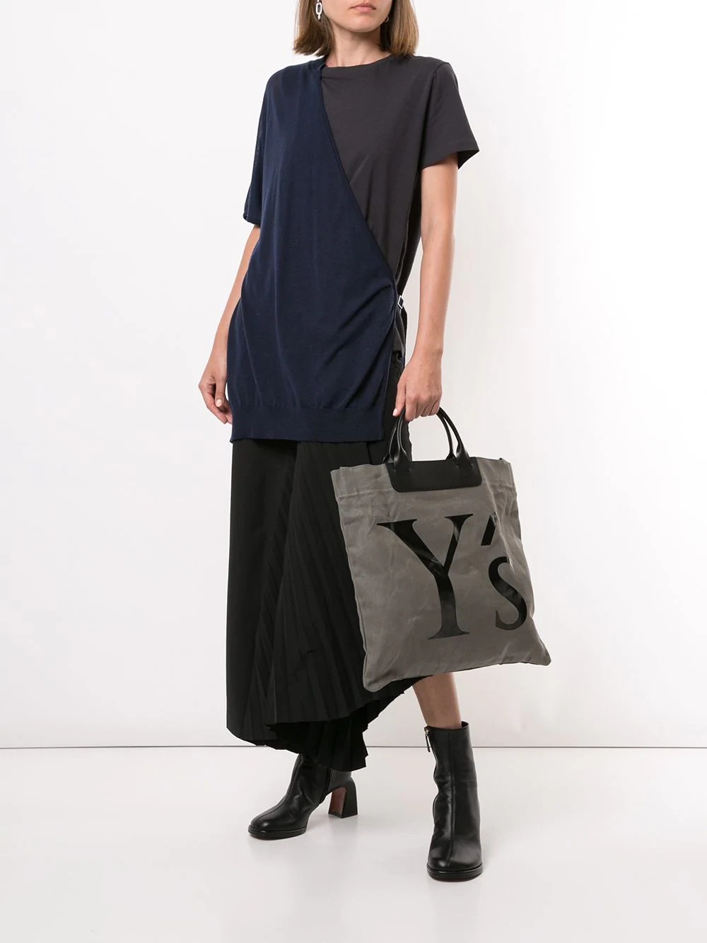 logo canvas shopping tote  - 2