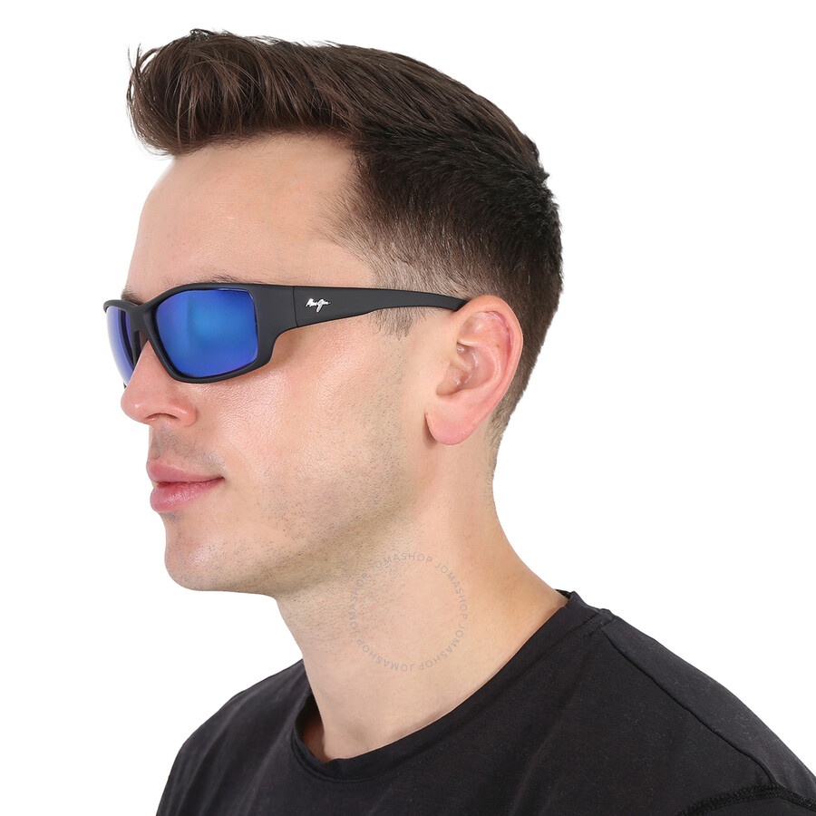Maui Jim Local Kine Blue Hawaii Rectangular Men's Sunglasses B810-53B 61 - 2