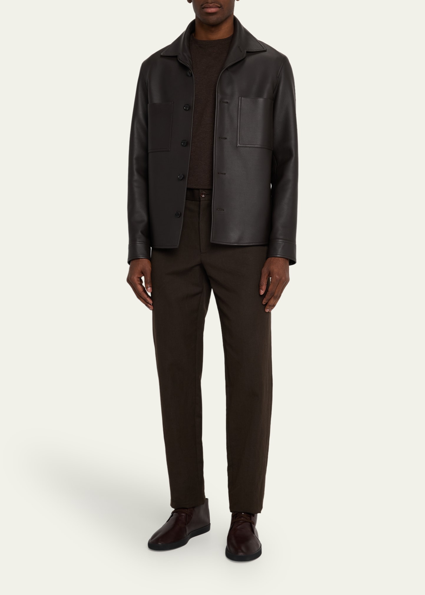 Men's Evandro Calfskin Overshirt - 2