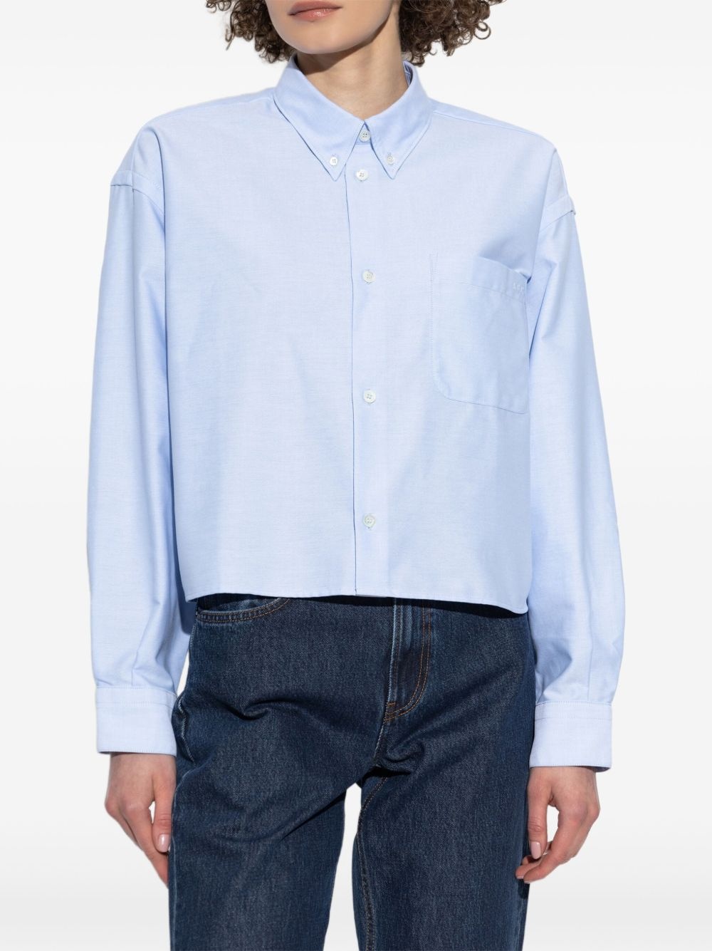 button-up cropped shirt - 3
