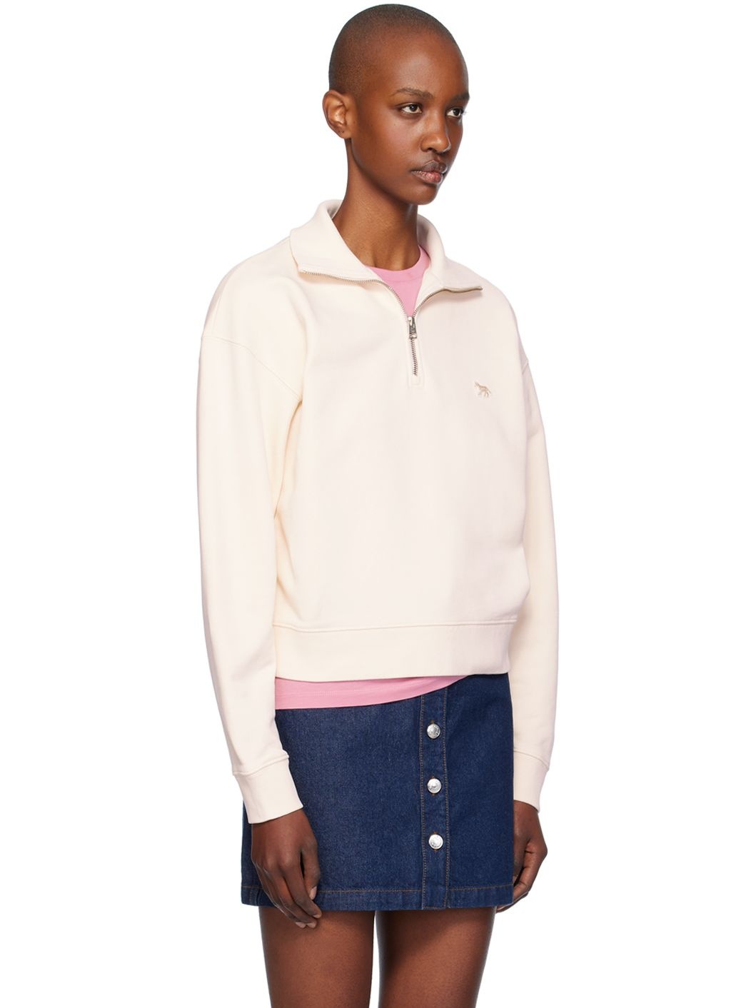 Off-White Baby Fox Patch Half-Zip Sweatshirt - 2