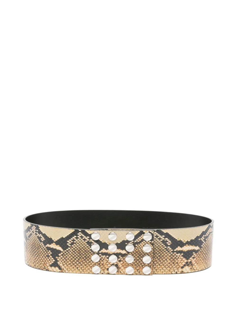 snakeskin studded belt - 1