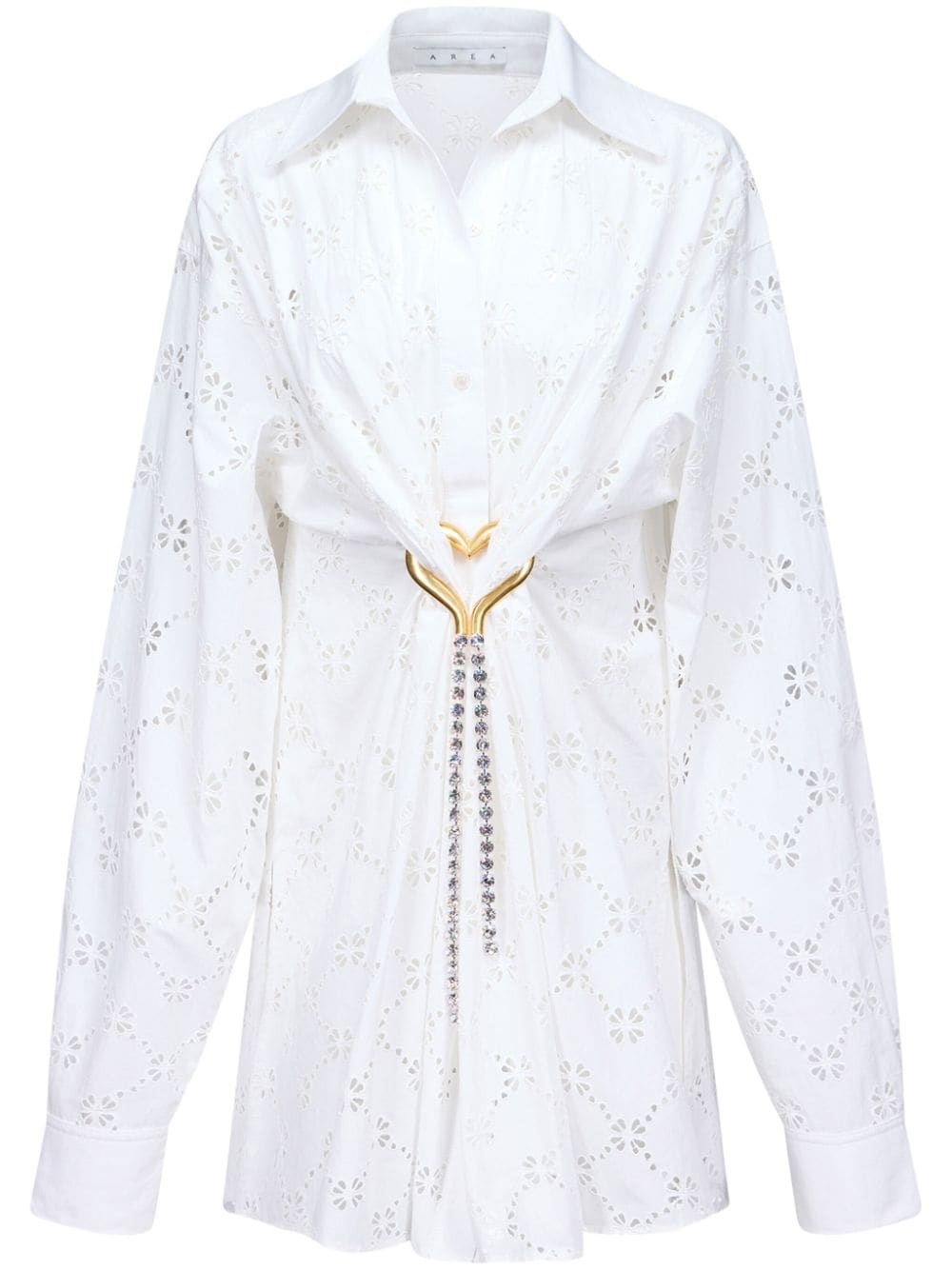 broderie anglaise shirt dress - 1