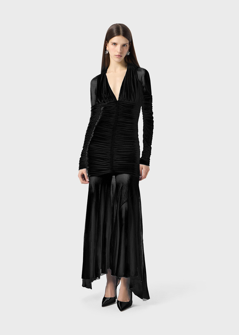 Blumarine MIDI JERSEY DRESS WITH RUFFLES outlook