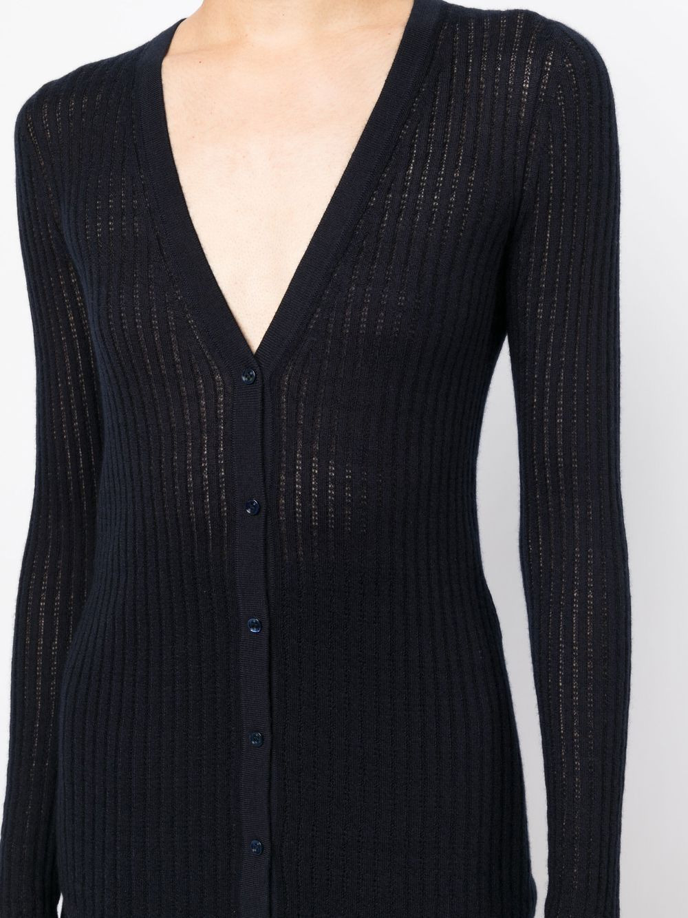 ribbed-knit cardigan - 5