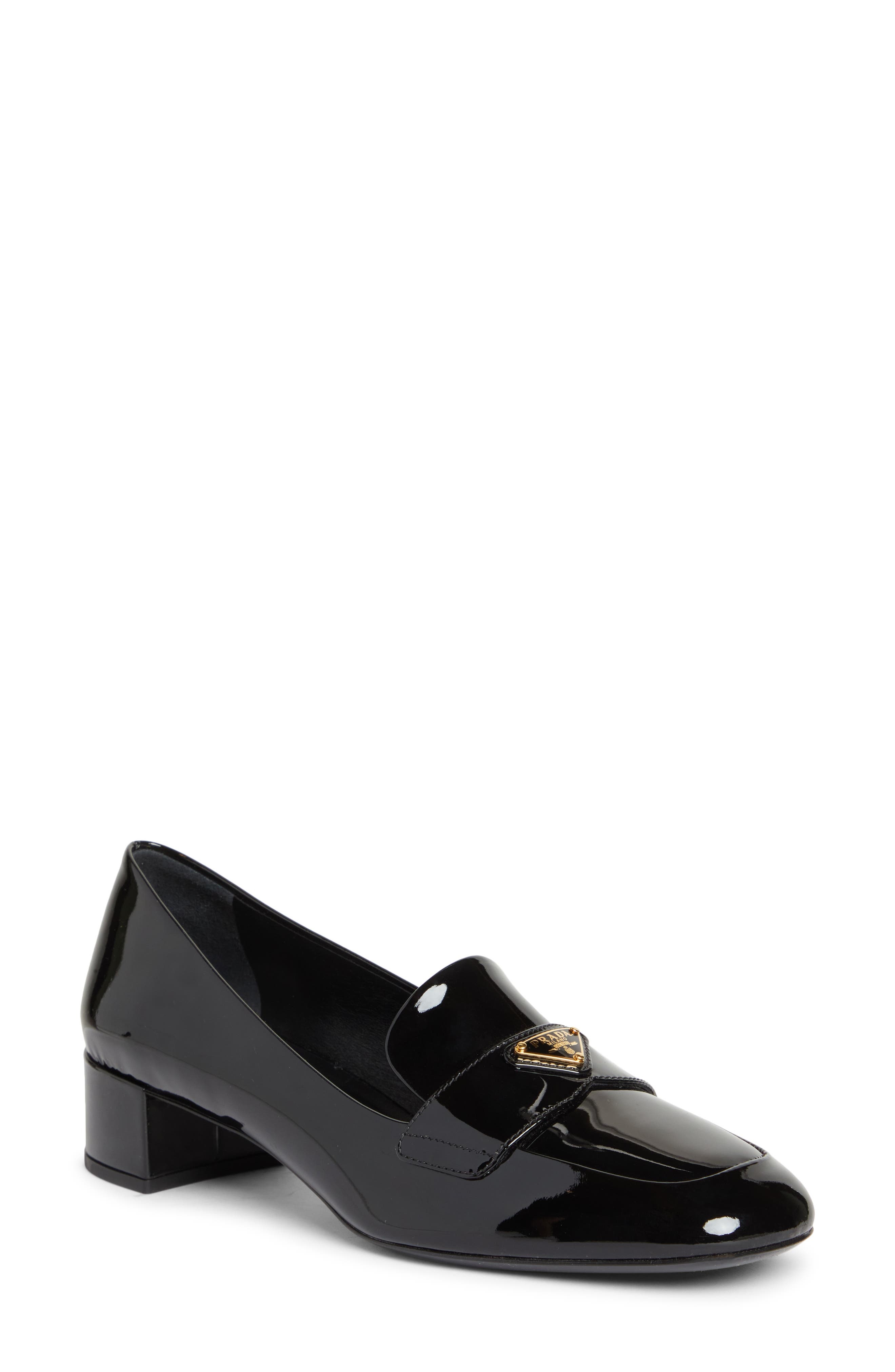 Triangle Logo Loafer Pump - 1