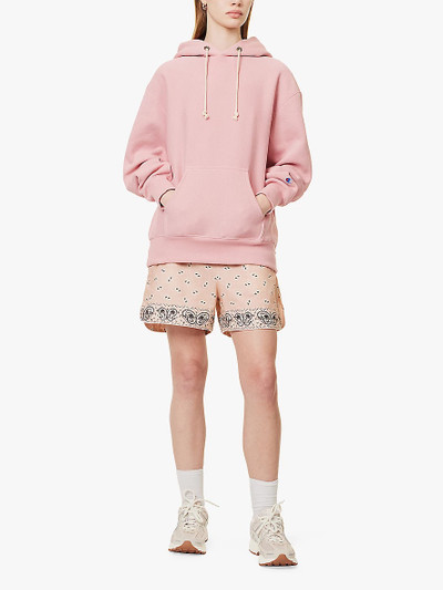 Champion Brand-appliqué relaxed-fit cotton-blend jersey hoody outlook