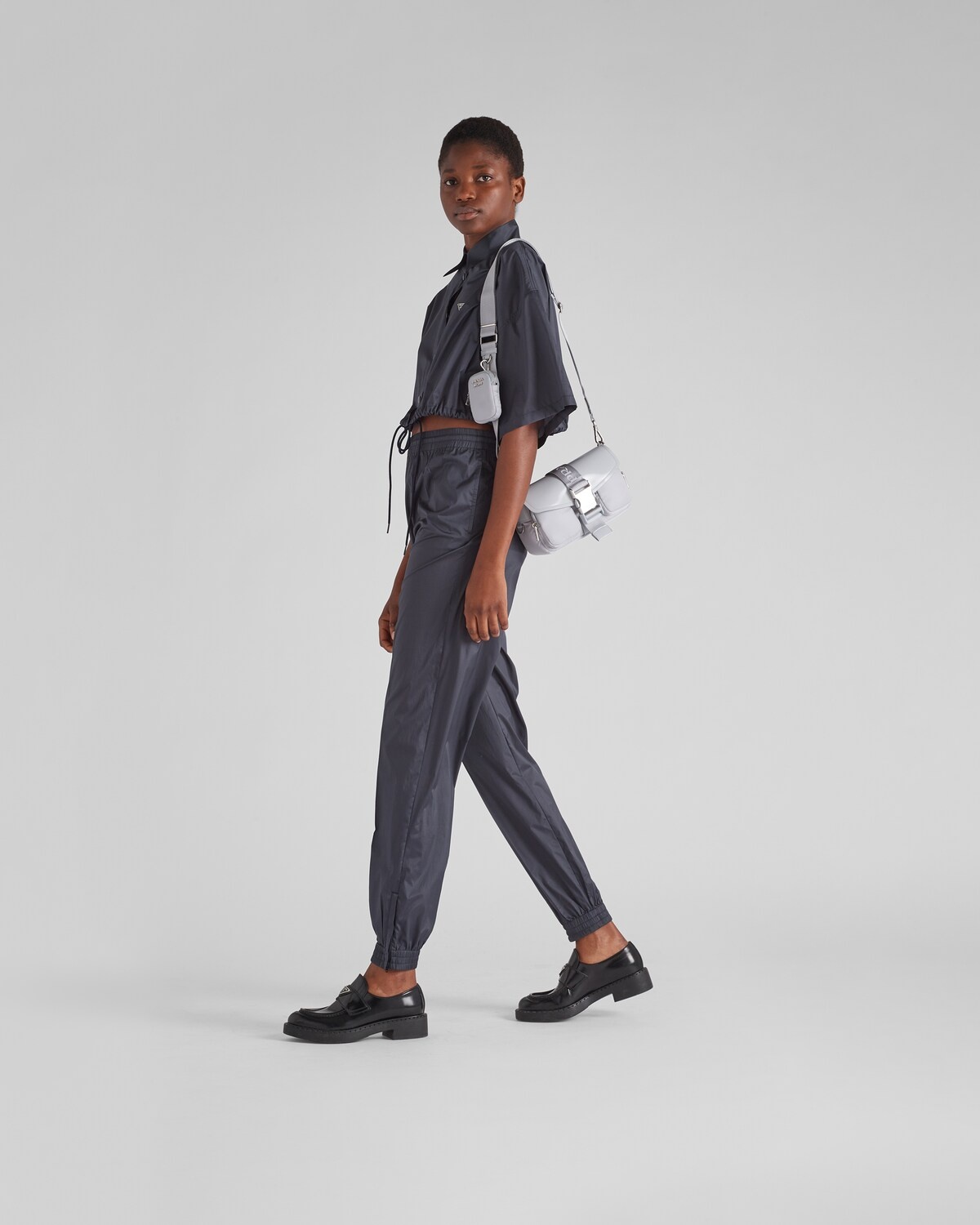 Prada Pocket nylon and brushed leather bag - 8
