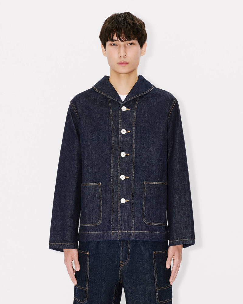 KENZO 'KENZO Winter Holidays' shawl chore jacket in japanese denim outlook